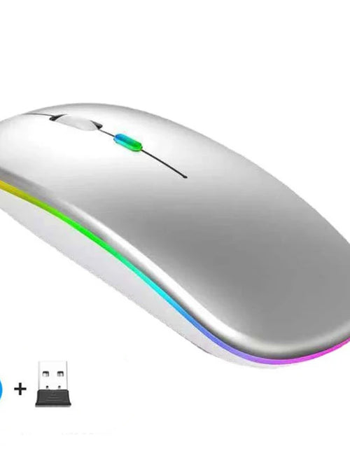 Load image into Gallery viewer, Rechargeable Wireless Mouse Bluetooth-Compatible 2.4Ghz Dual Modes Computer Mice with Nano Receiver for PC Laptop Macbook
