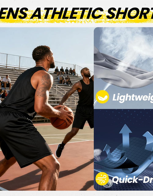Load image into Gallery viewer, Athletic Shorts for Men with Pockets and Elastic Waistband Quick Dry Activewear
