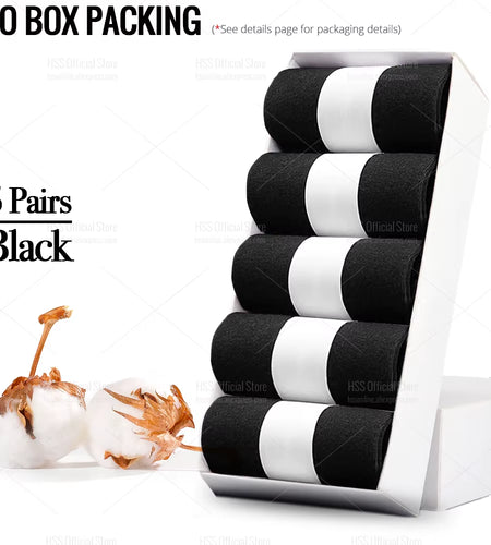 5/10 Pairs Men'S Cotton Blend Socks Black Business Men Socks Soft Breathable Summer Winter for Male Socks plus Size (6.5-14)