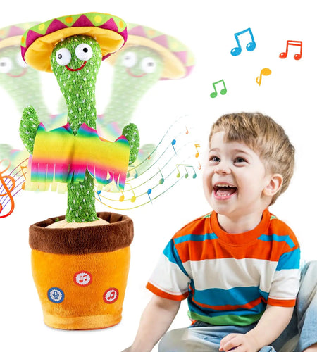 Dancing Talking Cactus Singing Talking Recording Mimic Repeating What You Say Toy Electronic Light up Plush Give for Kids Gifts