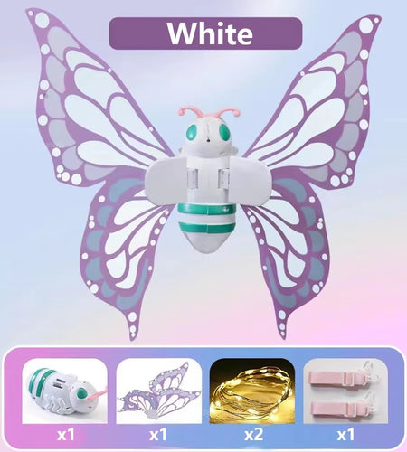 Electric Butterfly Wings Moving Elf Wing with Light Fairy Wings for Kids Birthday Christmas Cosplay Dress up Angel Girls Toy
